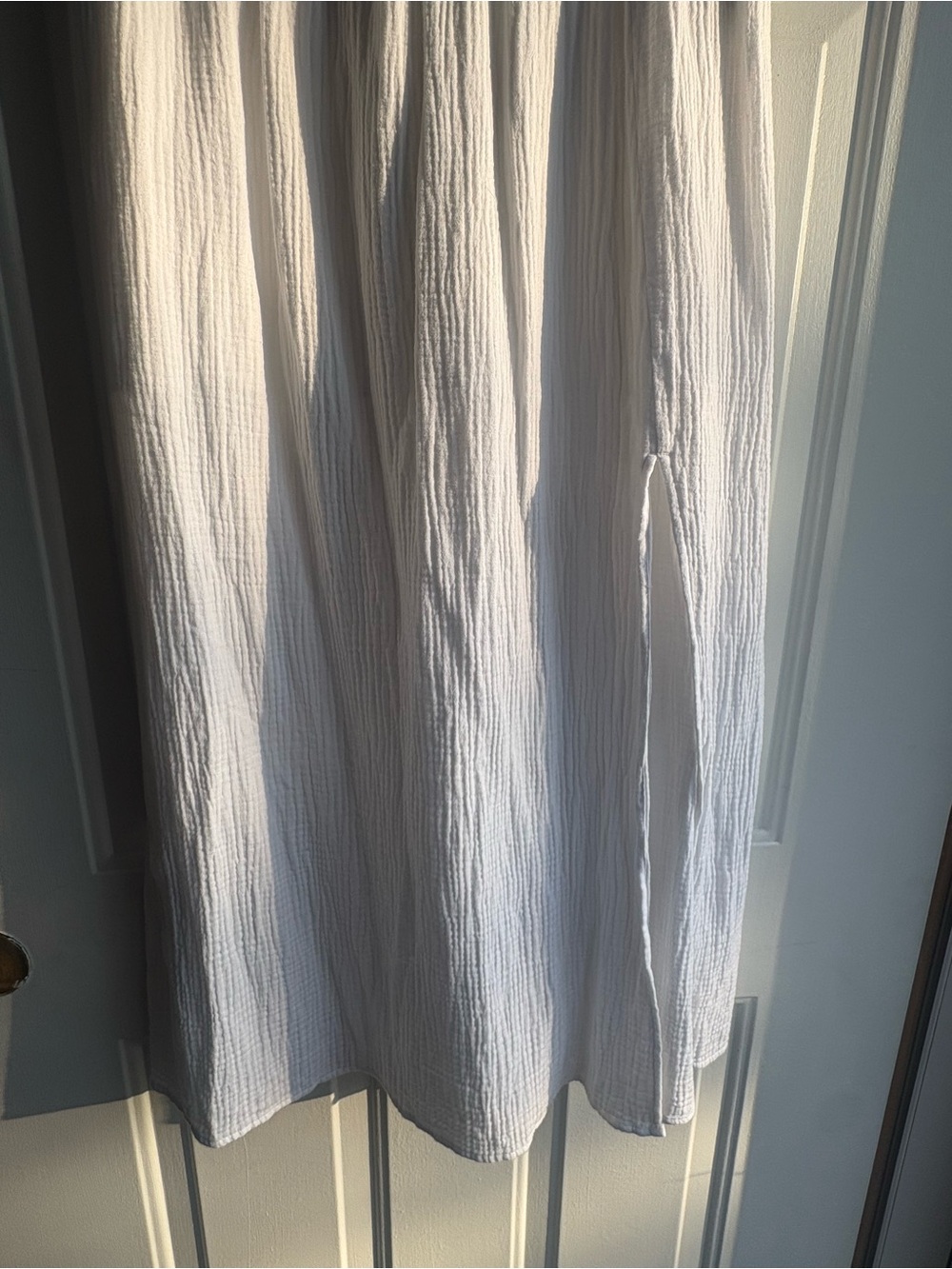J.Crew Re-Imagined Cotton Crinkle Gauze Maxi Skirt White Ivory Viscose Lined S - Picture 3 of 8